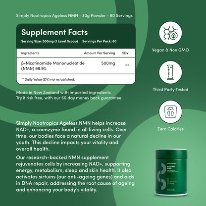 Ageless NMN Powder (30g)